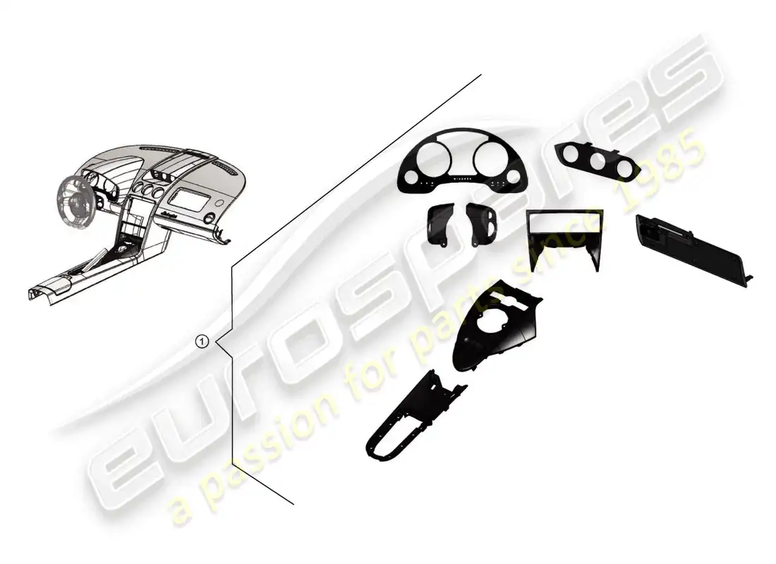 lamborghini lp550-2 spyder (accessories) retrofit kit piano paint parts diagram