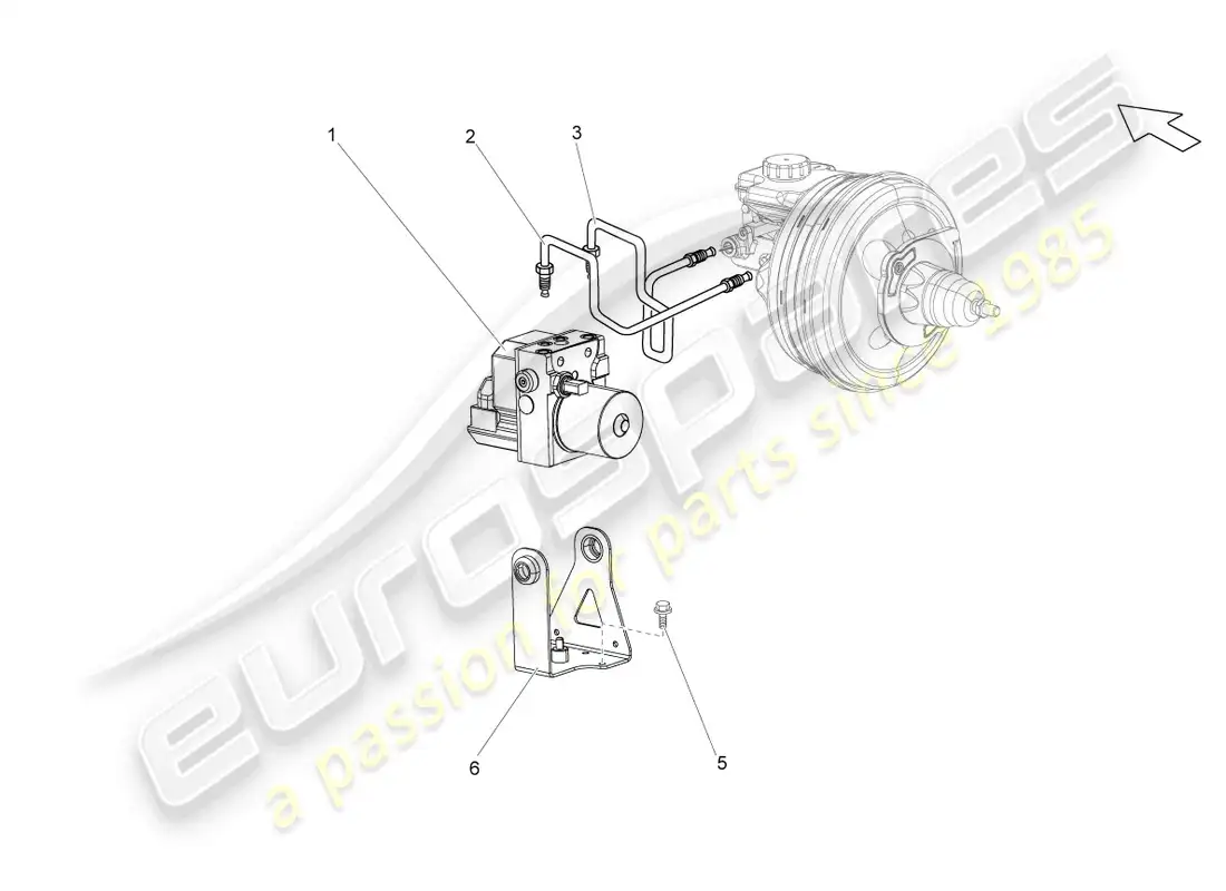 lamborghini gallardo spyder (2006) abs unit part diagram