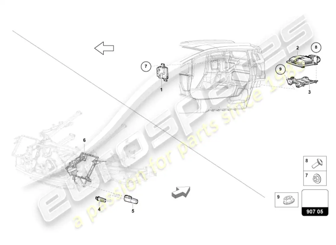 lamborghini revuelto coupe (2024) control units parts diagram