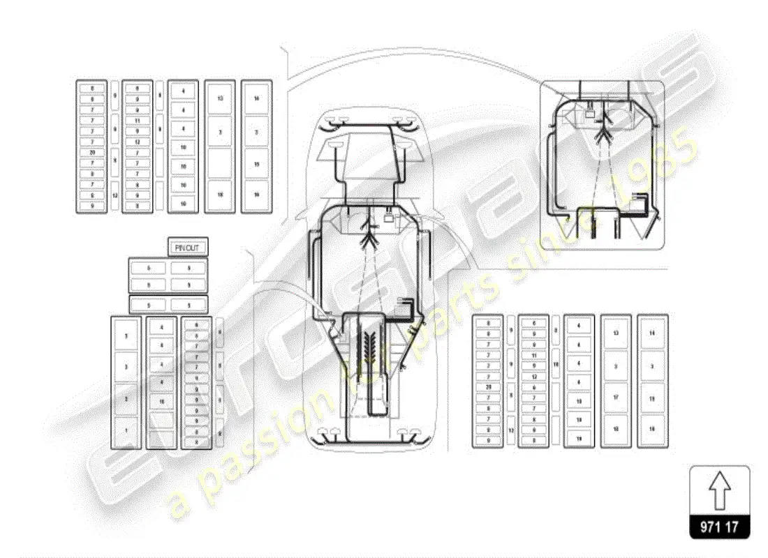 lamborghini diablo vt (1998) electrical system parts diagram