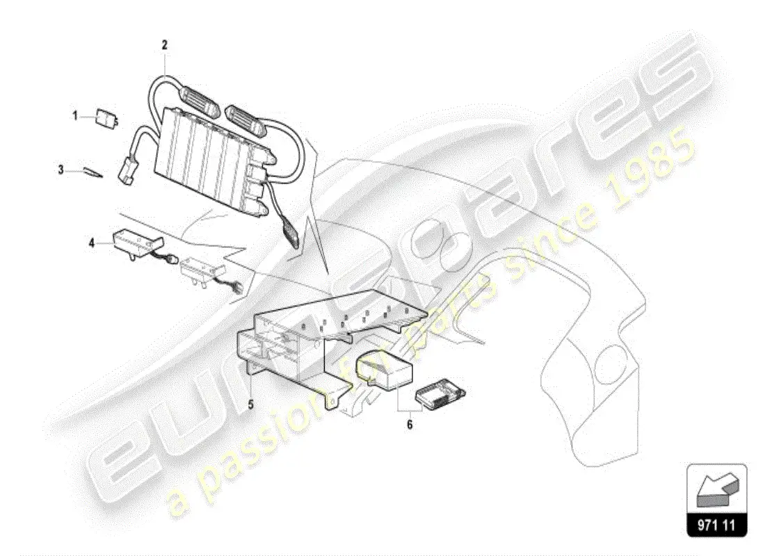 lamborghini diablo vt (1997) electrical system parts diagram