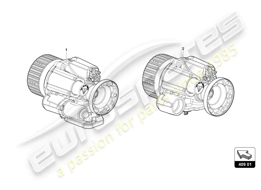 lamborghini countach lpi 800-4 (2022) front axle differential parts diagram