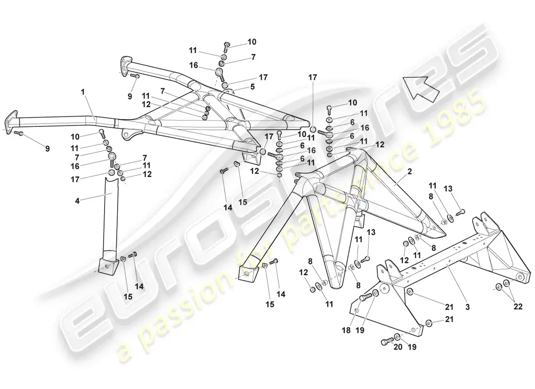 lamborghini lp640 roadster (2007) frame parts diagram