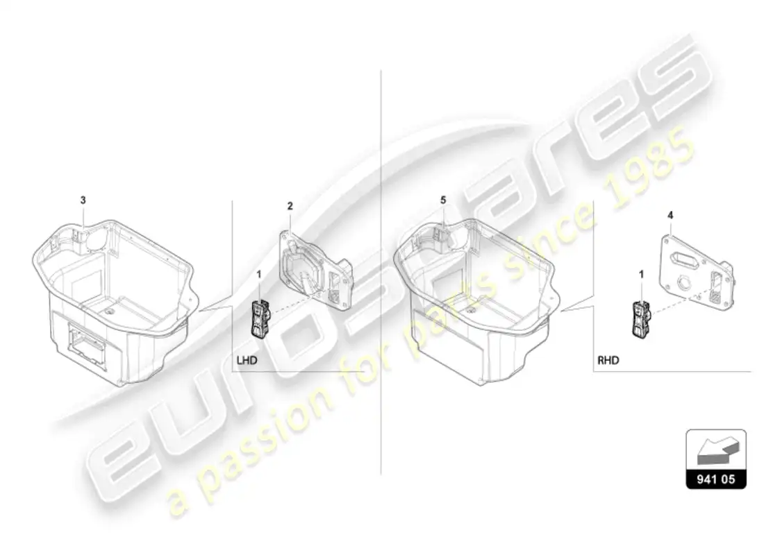 lamborghini revuelto coupe (2024) switch parts diagram