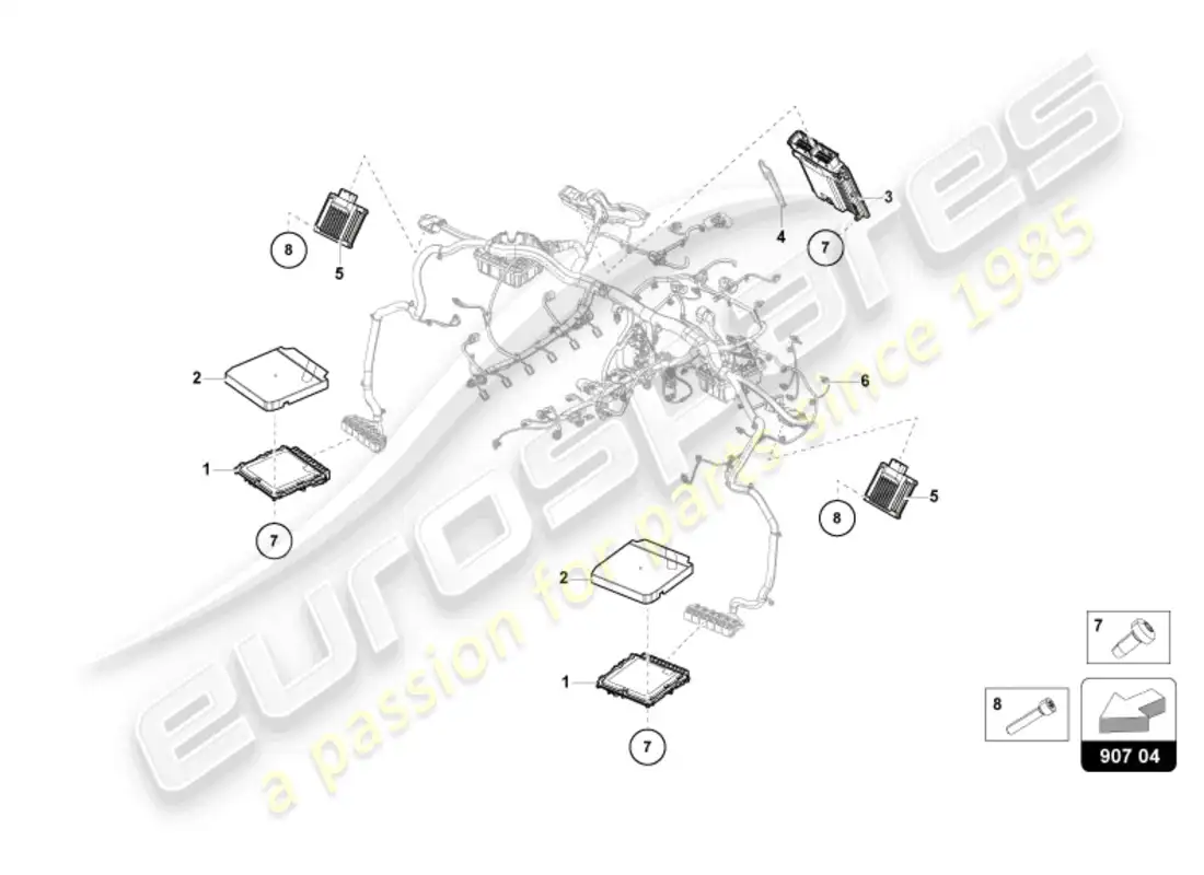 lamborghini revuelto coupe (2024) control unit for petrol engine parts diagram
