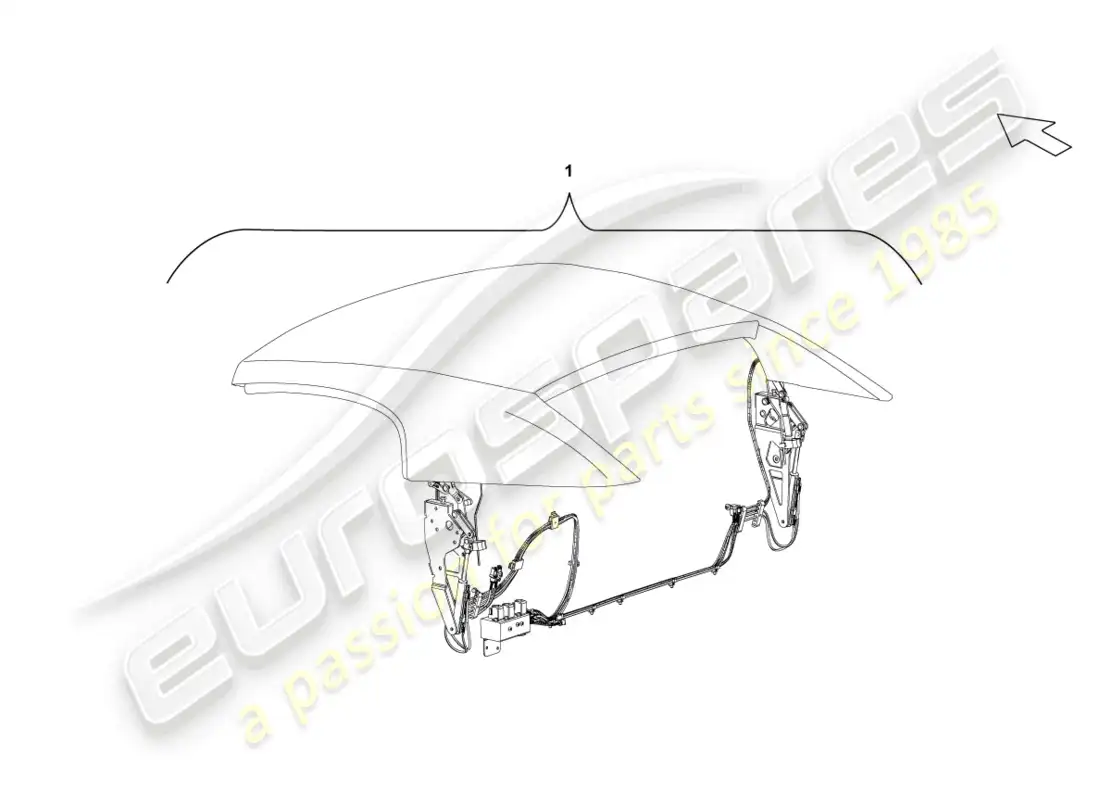 lamborghini lp550-2 spyder (2013) cabrio roof parts diagram