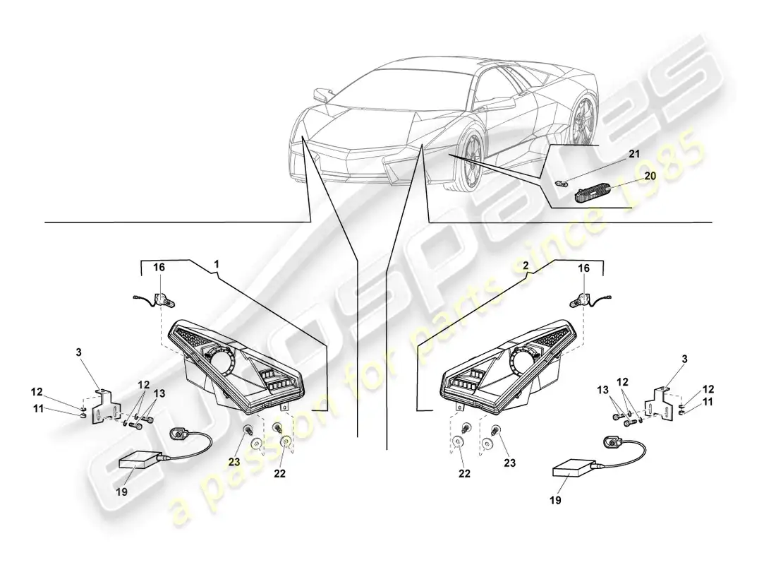 lamborghini reventon headlight for curve light and led daytime driving lights parts diagram