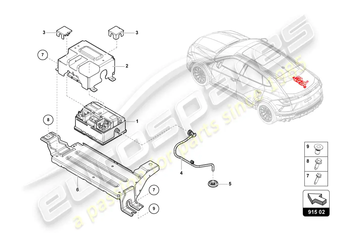 lamborghini urus (2022) capacitor for 48 v vehicle electrical system parts diagram