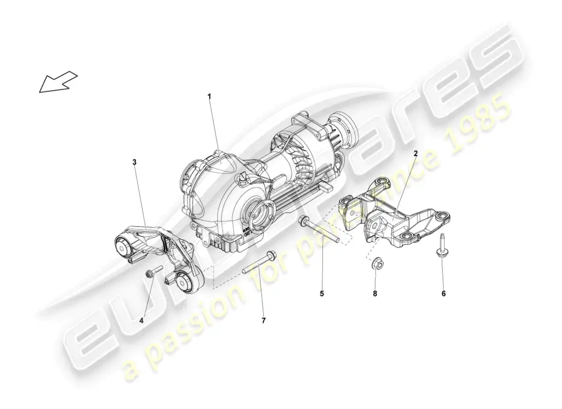 lamborghini lp570-4 sl (2013) final drive, complete front parts diagram