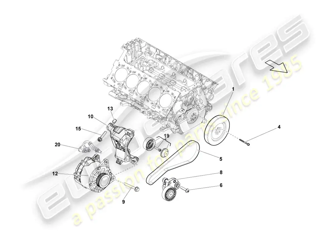 lamborghini lp550-2 spyder (2013) alternator parts diagram