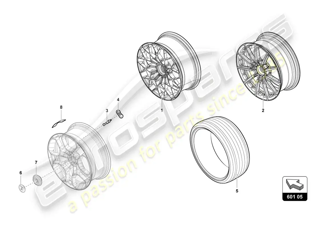 lamborghini sto (2021) wheels/tyres front part diagram