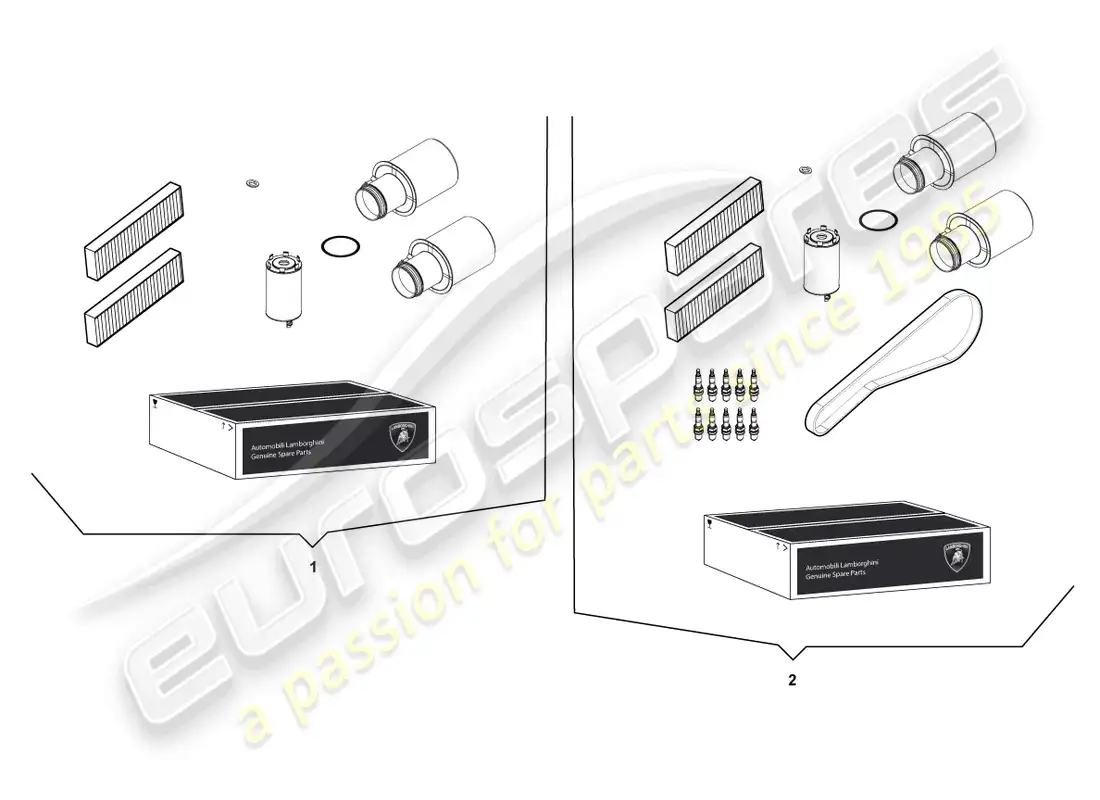 lamborghini lp560-4 coupe fl ii (2014) service schedule parts diagram