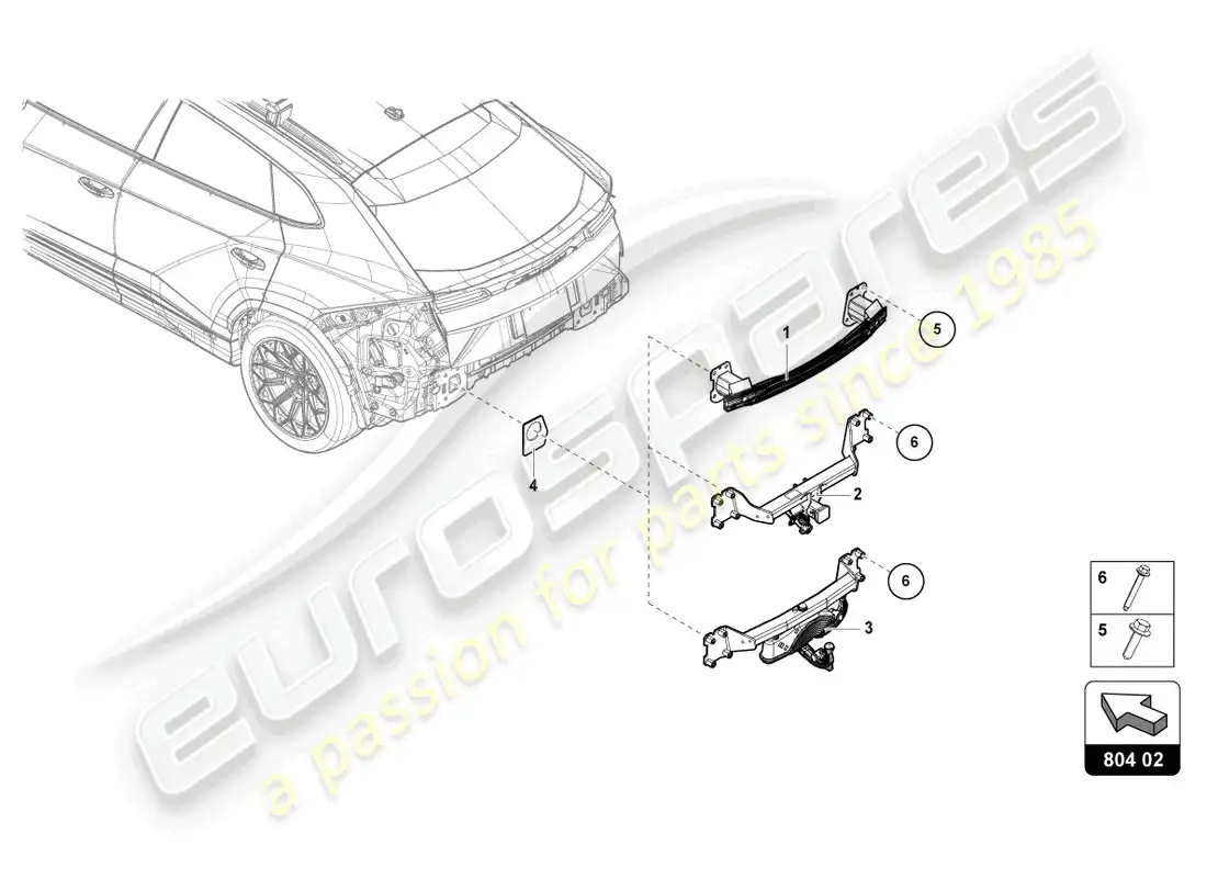 lamborghini urus s (2024) retainer for bumper parts diagram