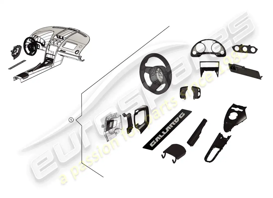 lamborghini lp550-2 spyder (accessories) retrofit package dark carbon parts diagram