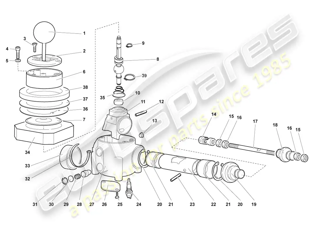 lamborghini lp640 coupe (2008) mounting for shift mechanism parts diagram