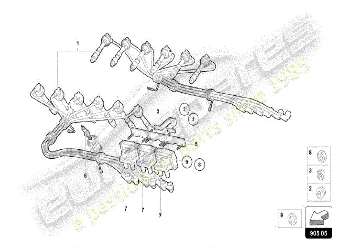lamborghini diablo vt (1997) static ignition system parts diagram