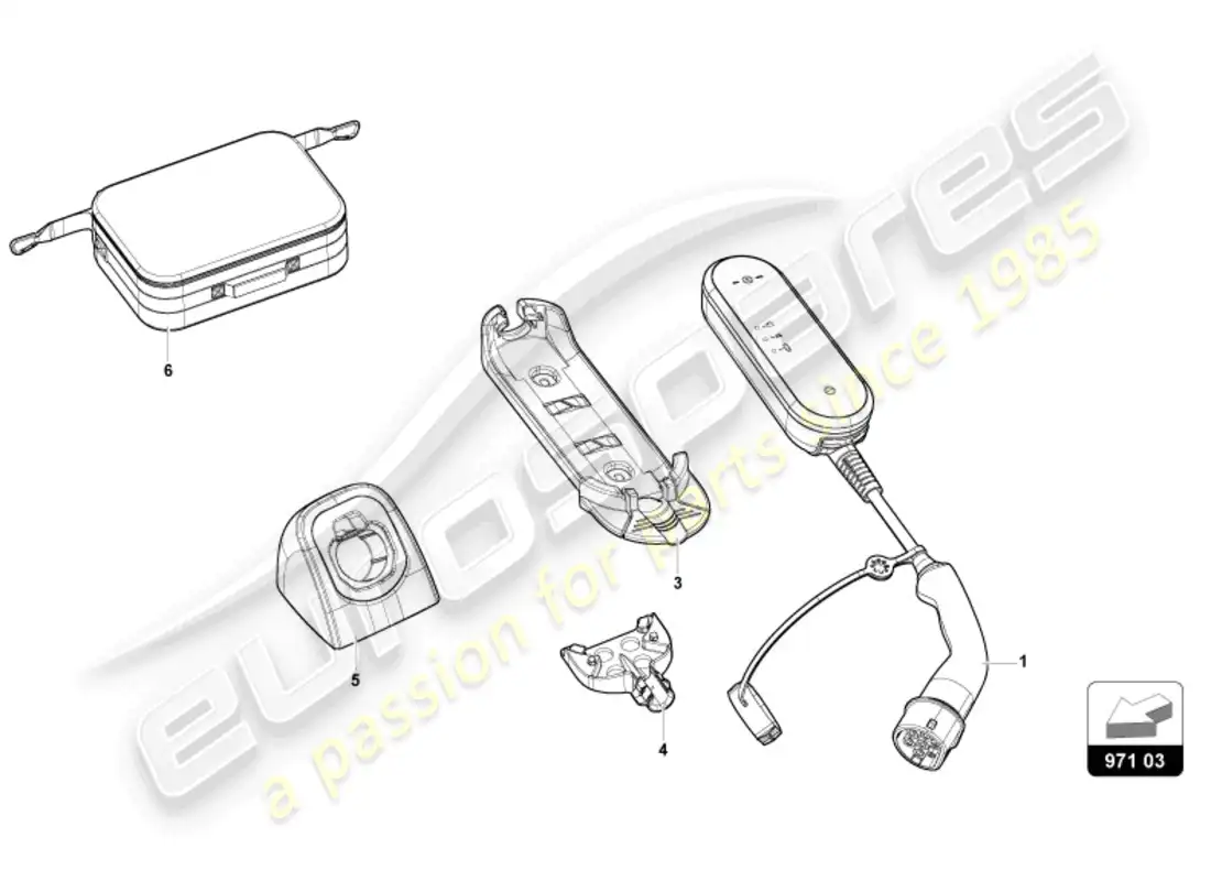 lamborghini revuelto coupe (2024) charging cable parts diagram