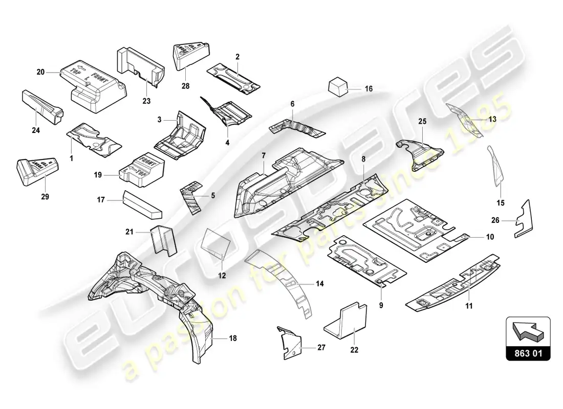 lamborghini urus (2020) damping parts diagram