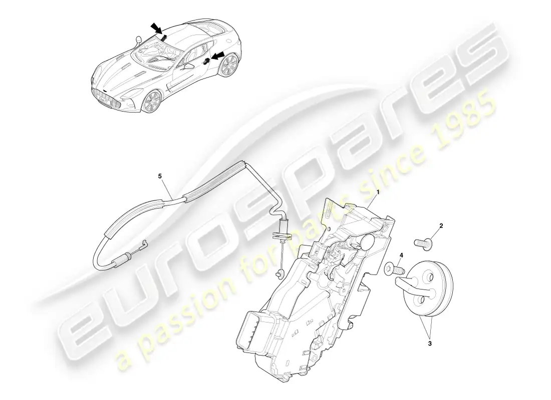 a part diagram from the aston martin one-77 parts catalogue