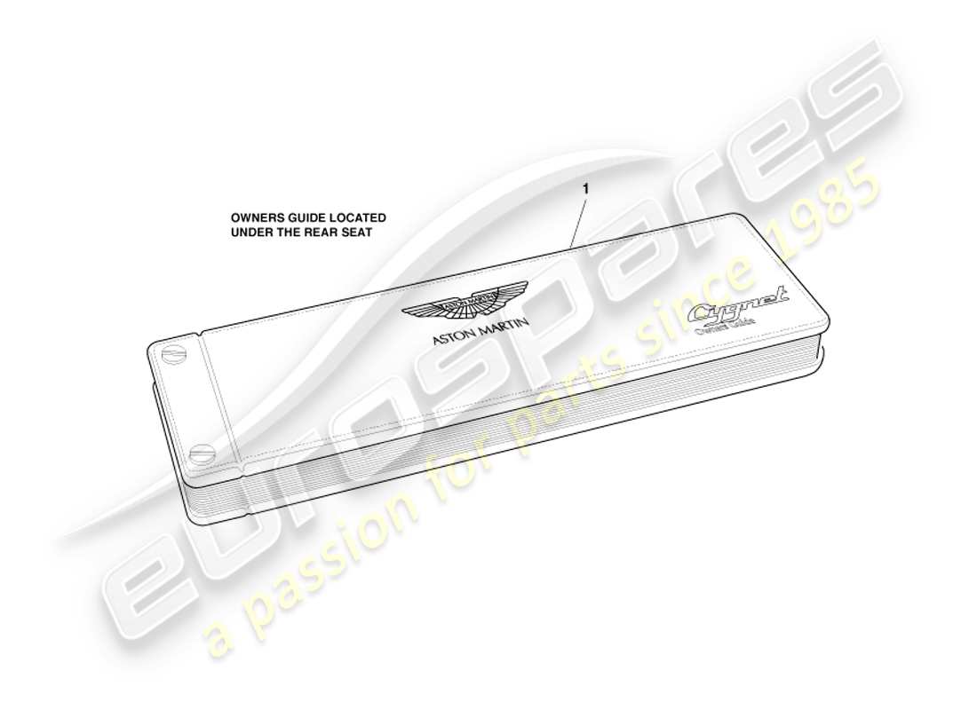 a part diagram from the aston martin cygnet parts catalogue