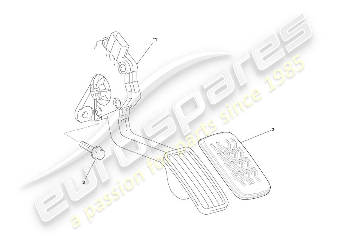 a part diagram from the aston martin cygnet (2012) parts catalogue