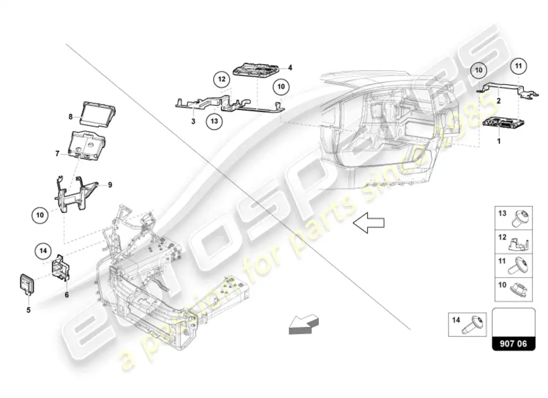 lamborghini revuelto coupe (2024) control units parts diagram