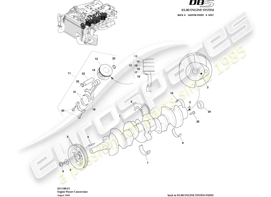 aston martin dbs (2009) power conversion parts diagram