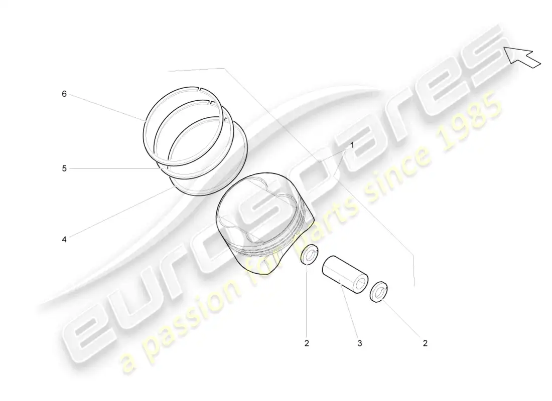 lamborghini lp550-2 spyder (2014) piston parts diagram
