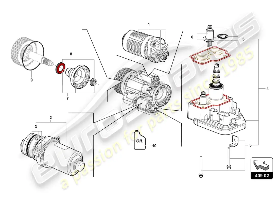 lamborghini countach lpi 800-4 (2022) oil filter parts diagram