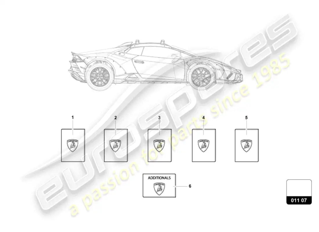 lamborghini sterrato (2024) vehicle wallet parts diagram
