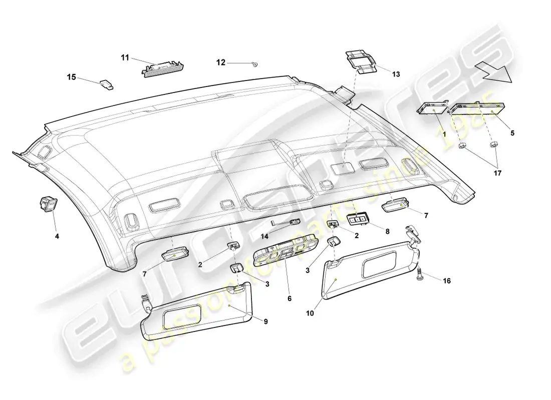 lamborghini blancpain sts (2013) aerial amplifier parts diagram