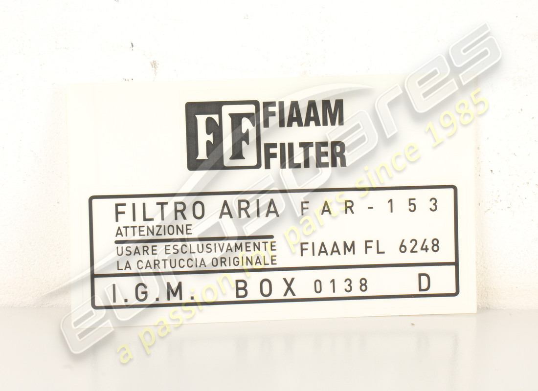 new lamborghini fiaam air filter box sticker (right). part number lst003d (1)