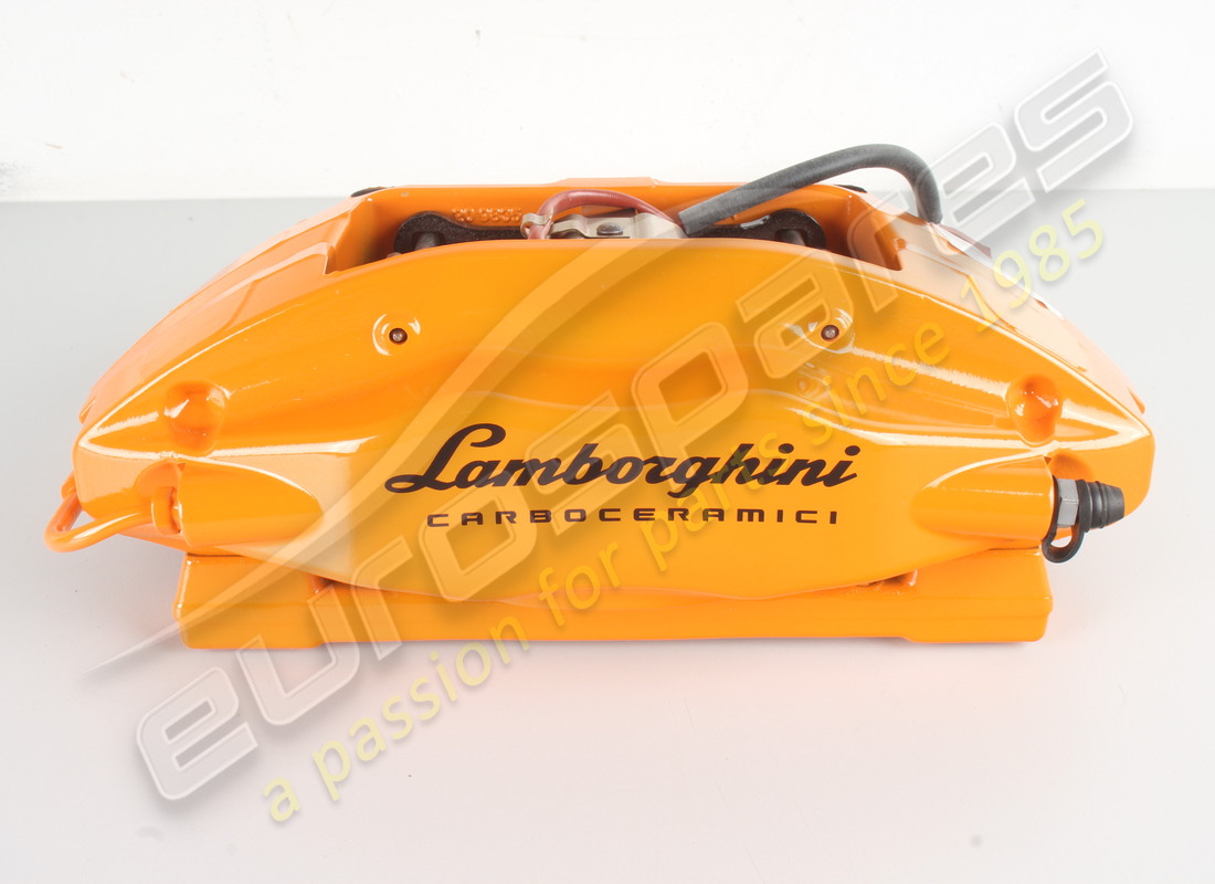 new lamborghini ccb brake caliper, rear lh, orange. part number 4t0615405t (1)
