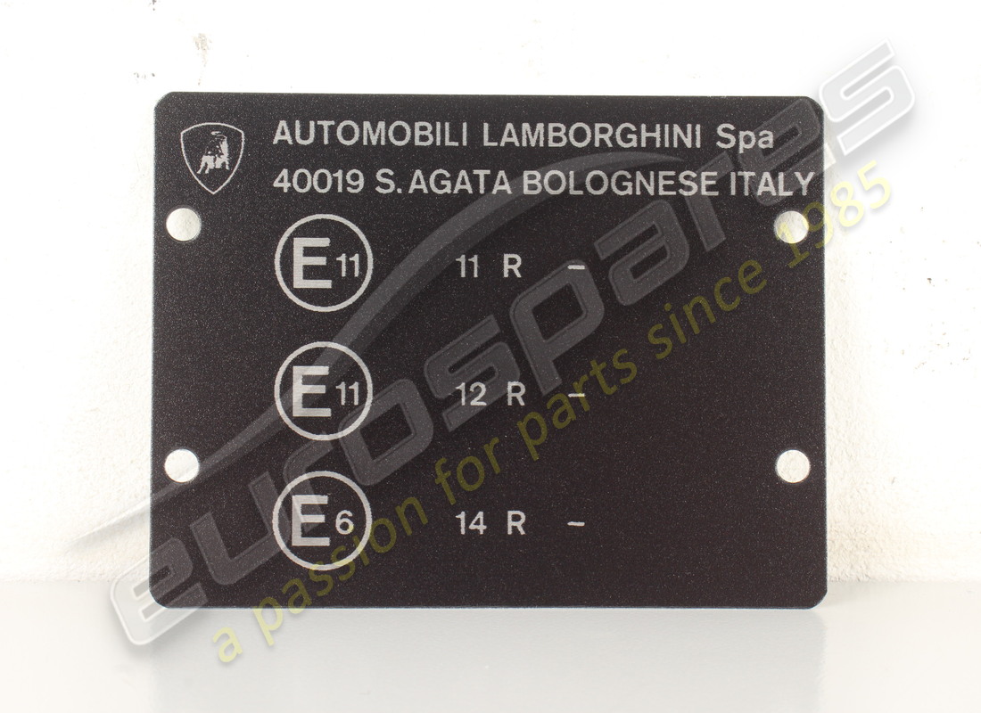 new lamborghini regulation plate. part number 006110783 (1)