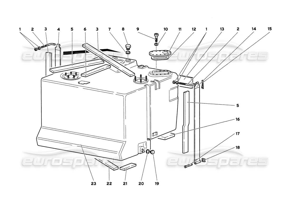 lamborghini diablo 6.0 (2001) fuel system (valid for usa & canada - march 2001) part diagram