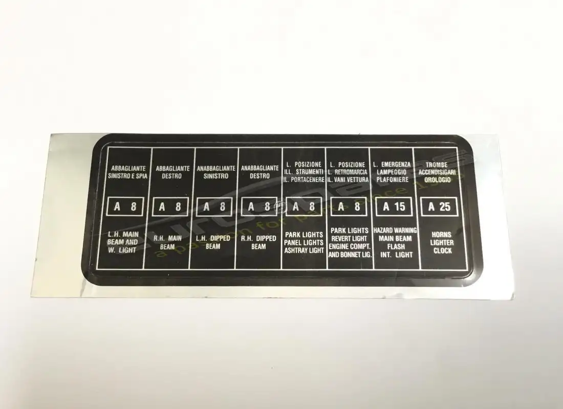 new ferrari fuse box sticker. part number fst008 (1)