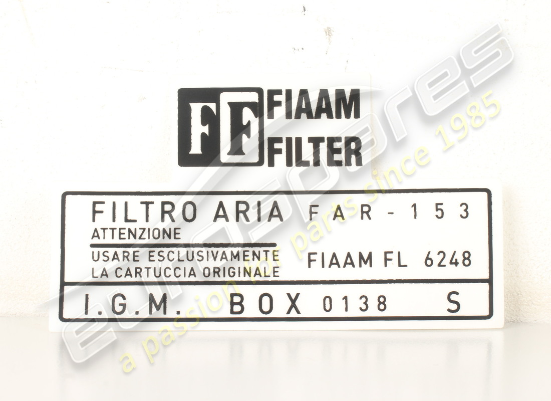 new lamborghini fiaam air filter box sticker (left). part number lst003s (1)