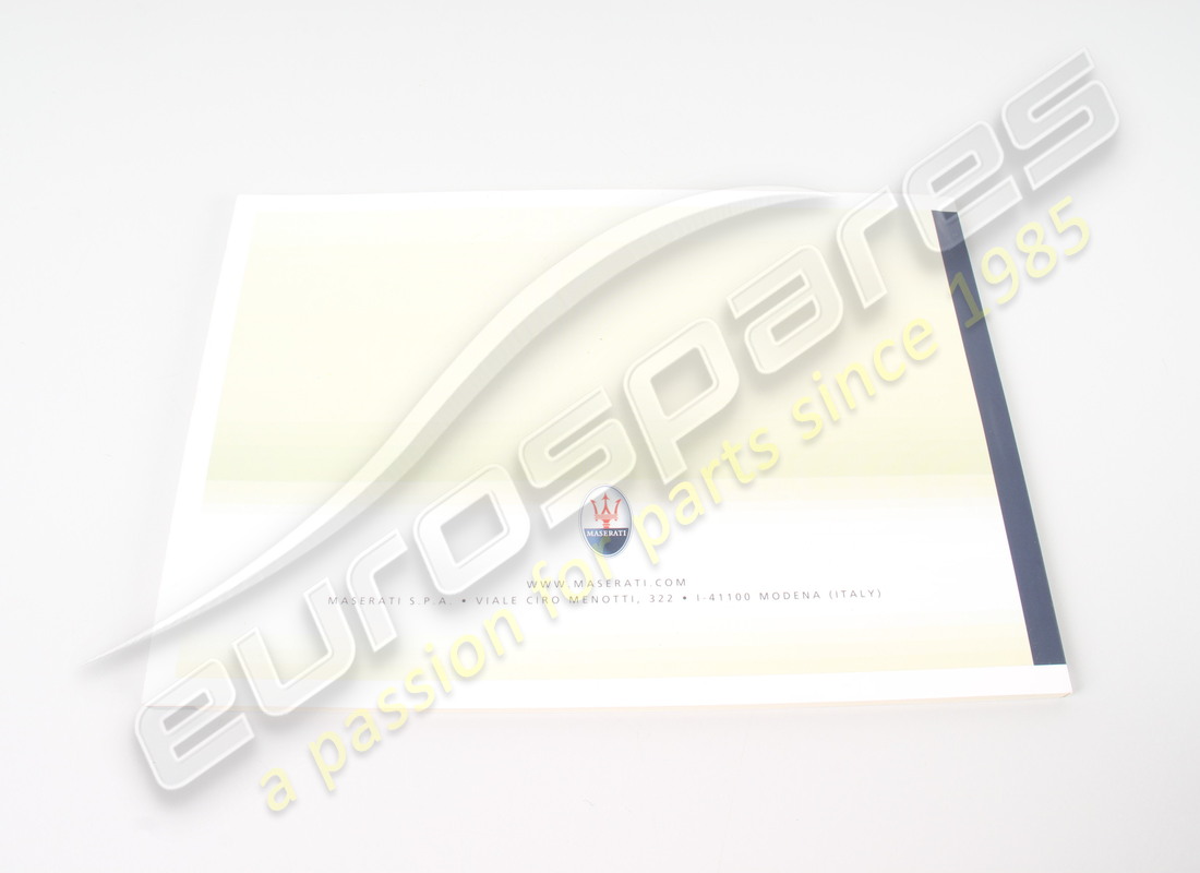 new maserati 5 languages book. part number 67521000 (2)