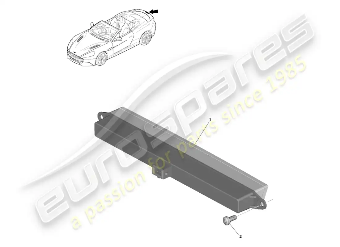 aston martin vanquish (2014) hight mounted stop light, volante parts diagram