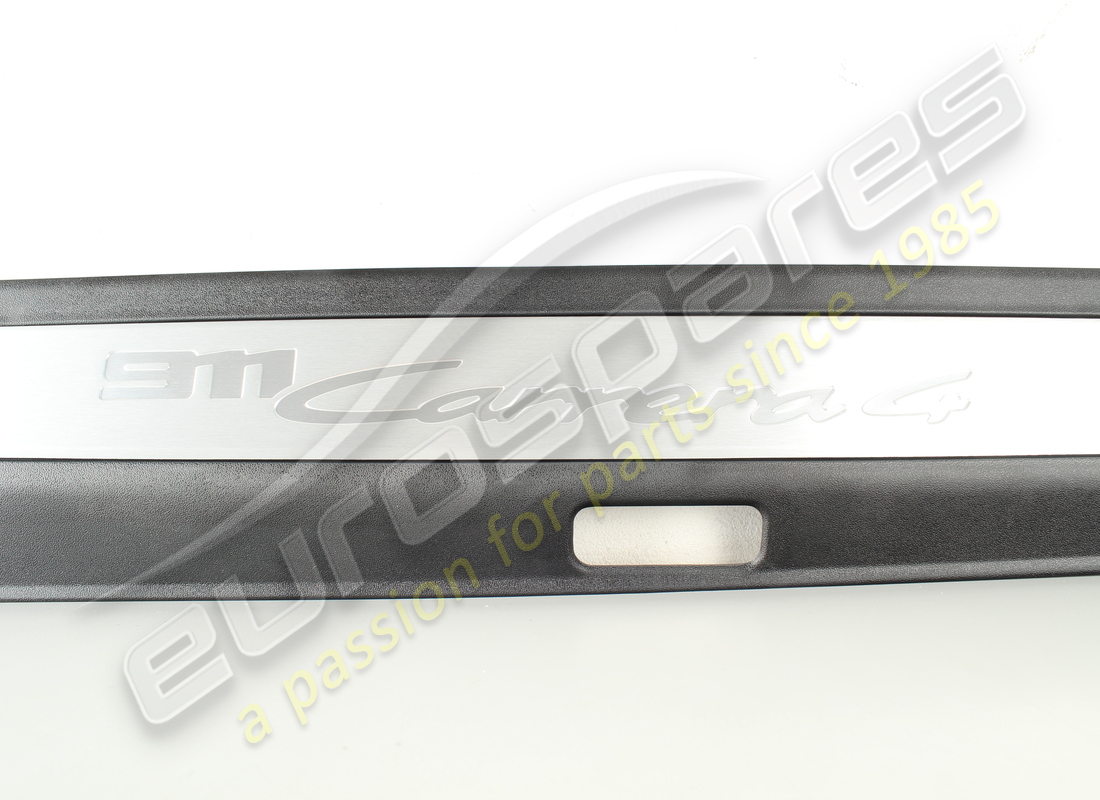 NEW PORSCHE SCUFF PLATE - SILL PANEL LEFT - ALUMINIUM-BRUSHED (PR-A8C,1X1, 7M9) BLACK. PART NUMBER 992853369B1E0 (2) new porsche scuff plate - sill panel left - aluminium-brushed (pr-a8c,1x1, 7m9) black. part number 992853369b1e0 (2)