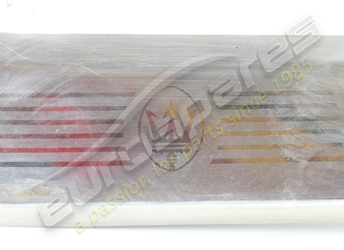 USED MASERATI REAR RH CHROMED KICKPLATE. PART NUMBER 378305322 (2) used maserati rear rh chromed kickplate. part number 378305322 (2)