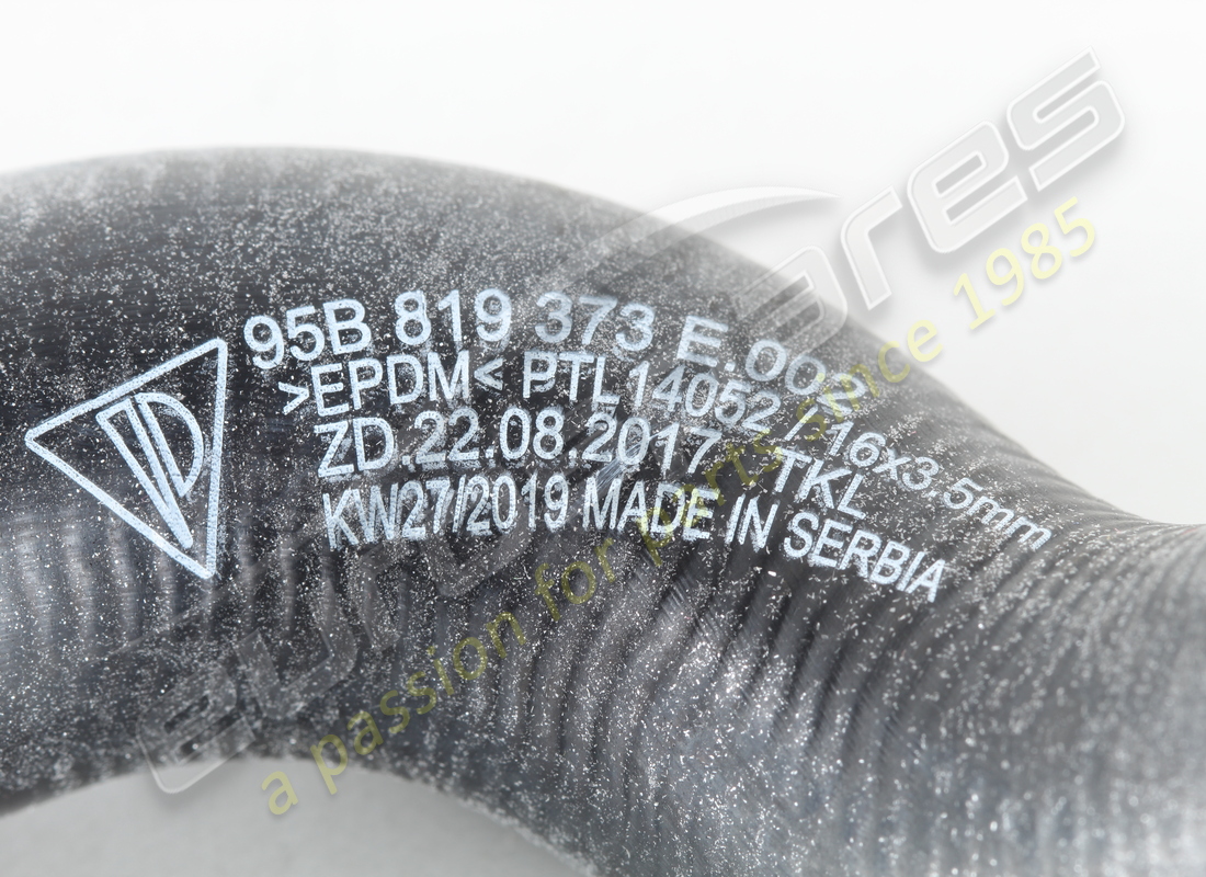 new porsche coolant hose with. part number 95b819373e (2)