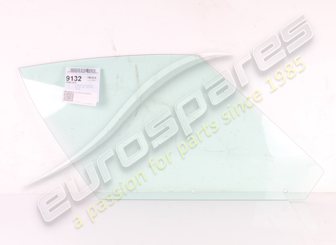 new eurospares rh door glass 3 holes (green tint). part number 008635249852 (1)