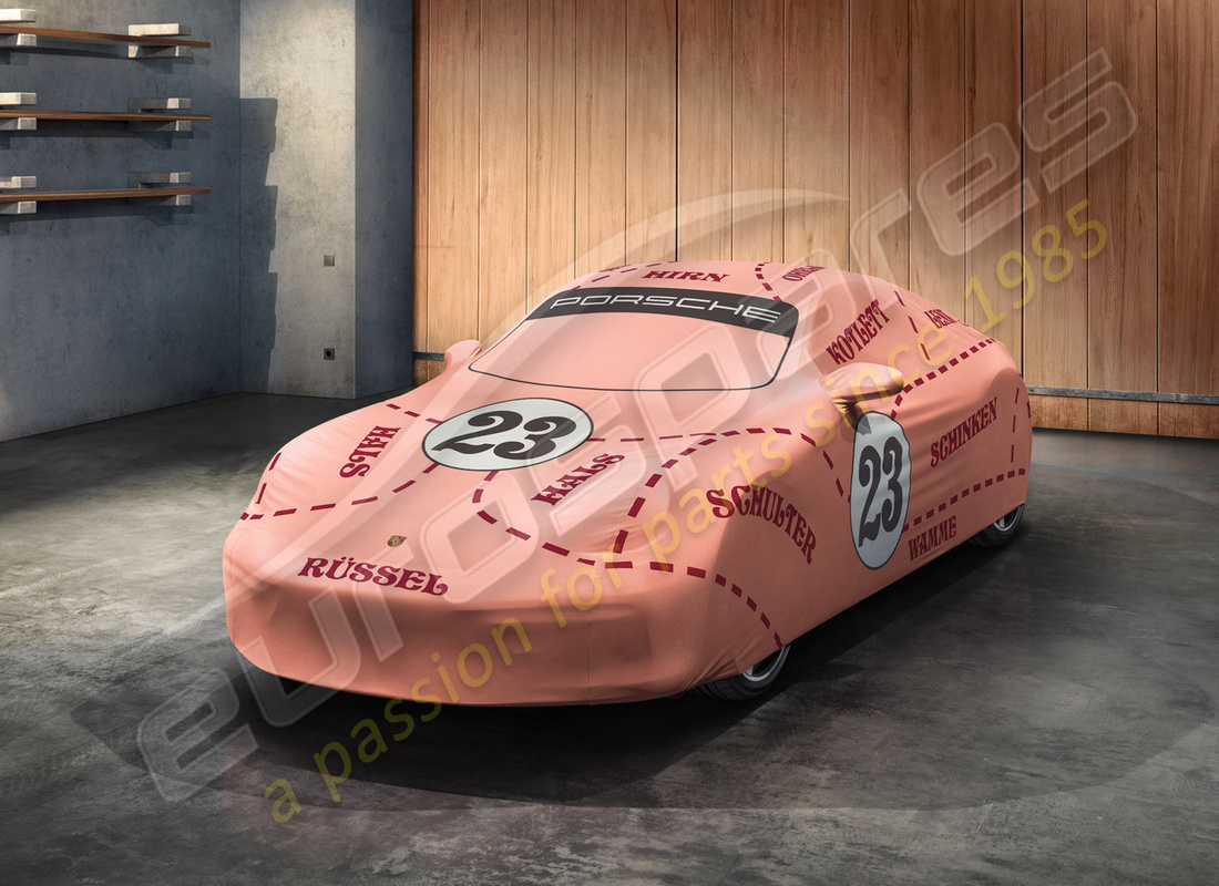 new porsche indoor car cover pink pig design. part number 99204401215 (1)