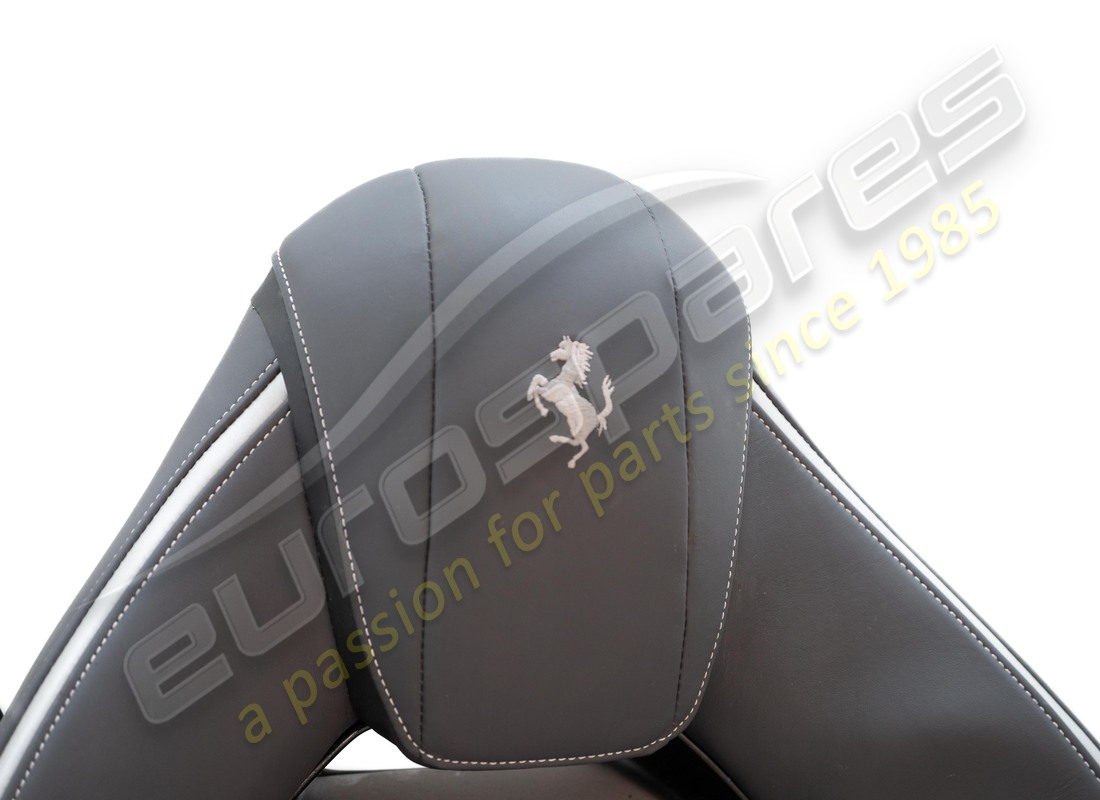 damaged ferrari full electric std style seats with alcantara centre & leather bolsters, horse stitched on headrest,. part number eap1563082 (3)