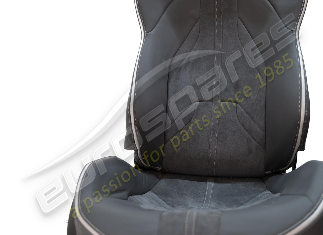 damaged ferrari full electric std style seats with alcantara centre & leather bolsters, horse stitched on headrest,. part number eap1563082 (4)