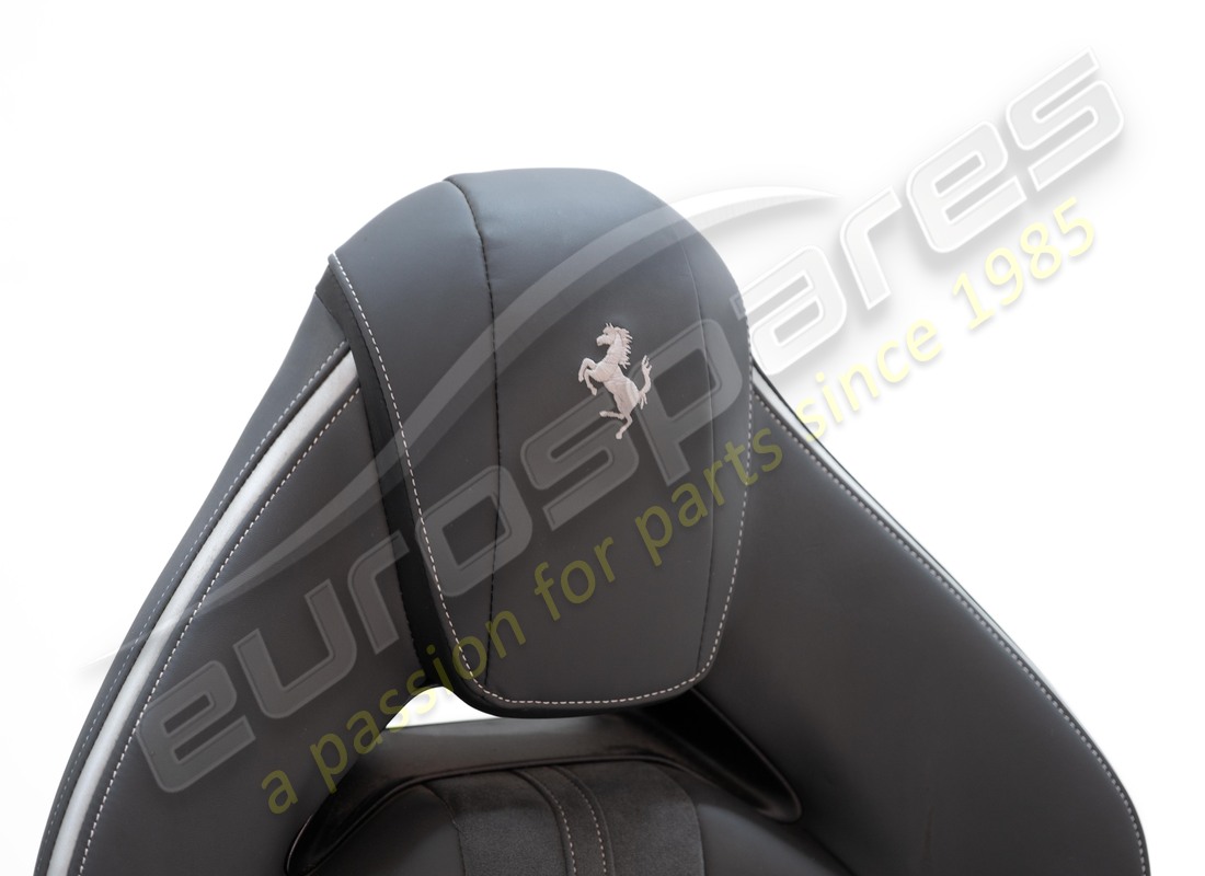 damaged eurospares full electric std style seats with alcantara centre & leather bolsters, horse stitched on headrest,. part number eap1563082 (2)