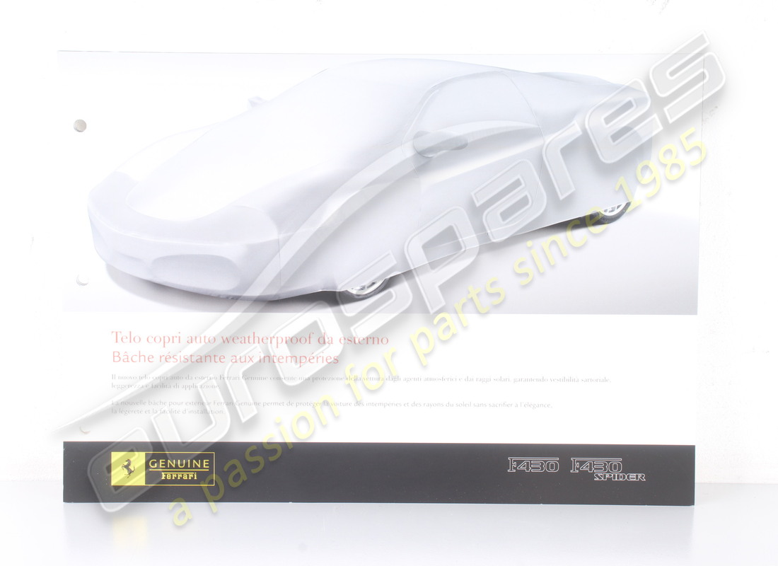 new ferrari updated accessory sheets italian/french. part number 95993198 (1)