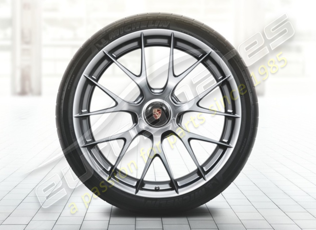 new porsche 20/21 inch magnesium summer wheel and tyre set. part number 91804460006 (1)