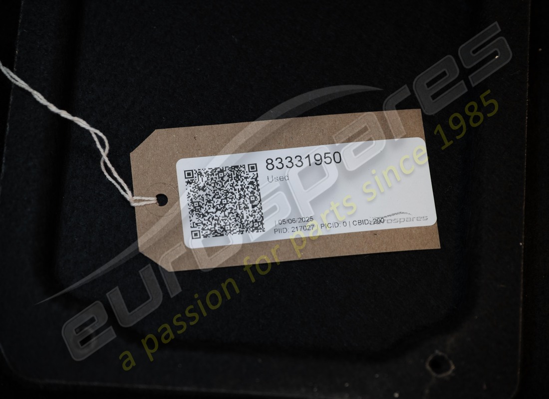 used ferrari complete mats set in black. part number 83331950 (3)